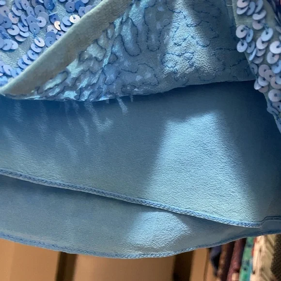 Alice + Olivia Blue Sequin Tank Top - Size XS - Picture 7 of 7